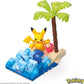 MEGA Pokemon Action Figure Building Toys Set, Pikachu's Beach Splash with 79 Pieces, 1 Poseable Character, Gift Idea for Kids
