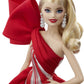 Barbie 2019 Holiday Doll, 11.5-inch, Blonde, Wearing Red and White Gown, with Doll Stand and Certificate of Authenticity