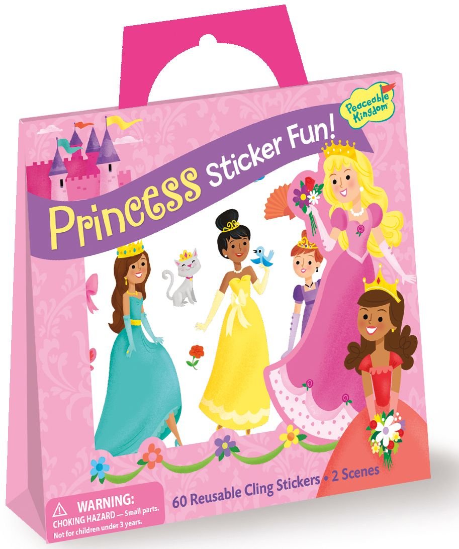 Peaceable Kingdom Sticker Fun! Princess Reusable Sticker Tote