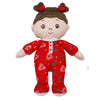 Baby Starters Large 13 inch Soft Baby Doll with Printed Pajamas, Brunette Ruby, Red