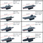 Kvvdi 8 Sets 3D-Puzzle Model Battleship Aircraft Carrier Toy Submarine, Plastic Model Warships Ship Kits, Navy for Collection