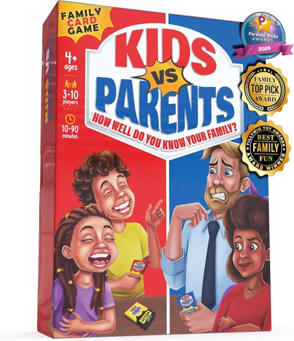 Kids VS Parents - A Hilarious Family Game with Conversation Starters & Fun Challenges - Card Game for Kids, Teens & Adults | Perfect for Game Night