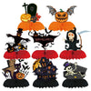 GLNystegal 9PCS Halloween Honeycomb Centerpieces for Tables Halloween 3D Table Decorations Pumpkin/Ghost/Cat/Skull for Birthday Party