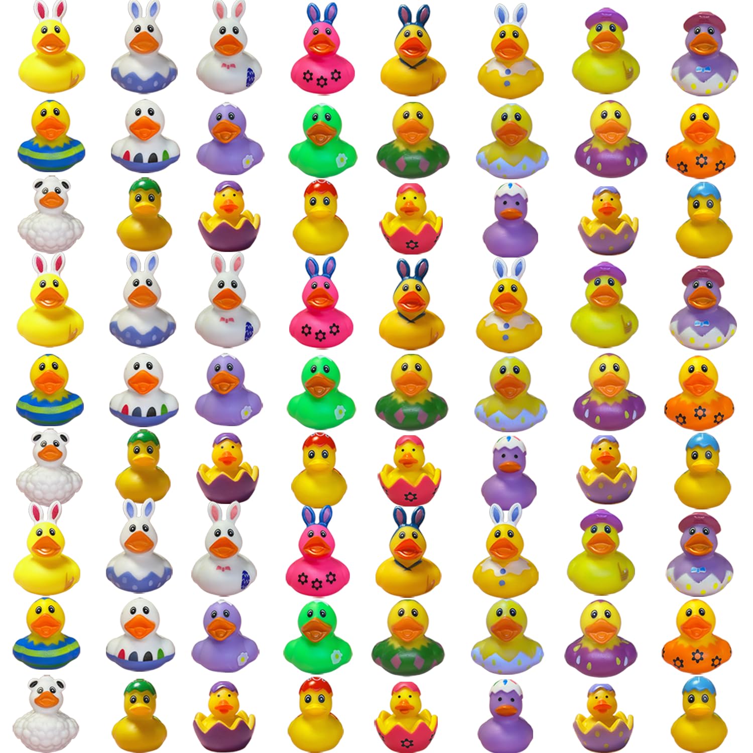 100 Pack Patriotic Rubber Ducks in Bulk - 250th Anniversary Party Favors, 4th of July Bath Toys for Kids, Memorial Day & Veterans Day Gifts