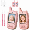 Kids Walkie Talkies 2 Pack - Rechargeable Walkie Talkies for Kids with Clear Sound, Long Range Indoor Outdoor Kids Walkie Talkies Toys for 3-12 Year