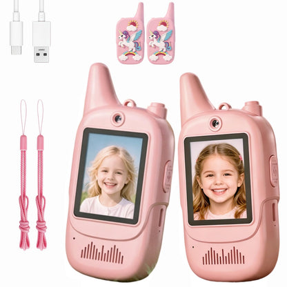 Kids Walkie Talkies 2 Pack - Rechargeable Walkie Talkies for Kids with Clear Sound, Long Range Indoor Outdoor Kids Walkie Talkies Toys for 3-12 Year