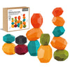 Tucimibo Jumbo Balancing Stones Toy Set, Polyhedral Plastic Stacking Rocks Educational Creative Preschool Arts Learning Sensory Building Blocks Puzzle