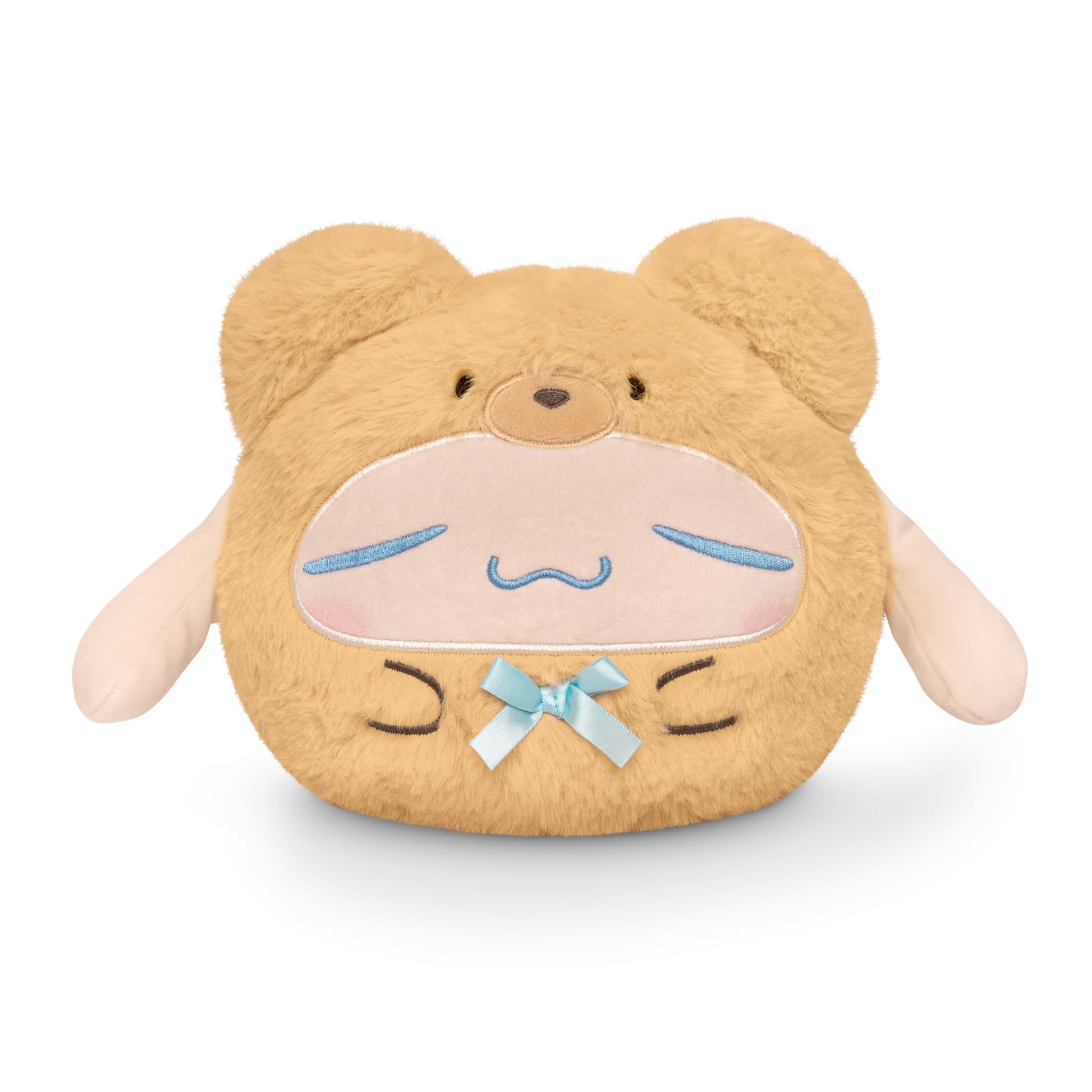 TeeTurtle Reversible Sanrio Cinnamoroll Plushie 6-Inch Teddy Bear Two-Sided Flip Plush Toy with Embroidered Details - Cute Mini Collectible Plush