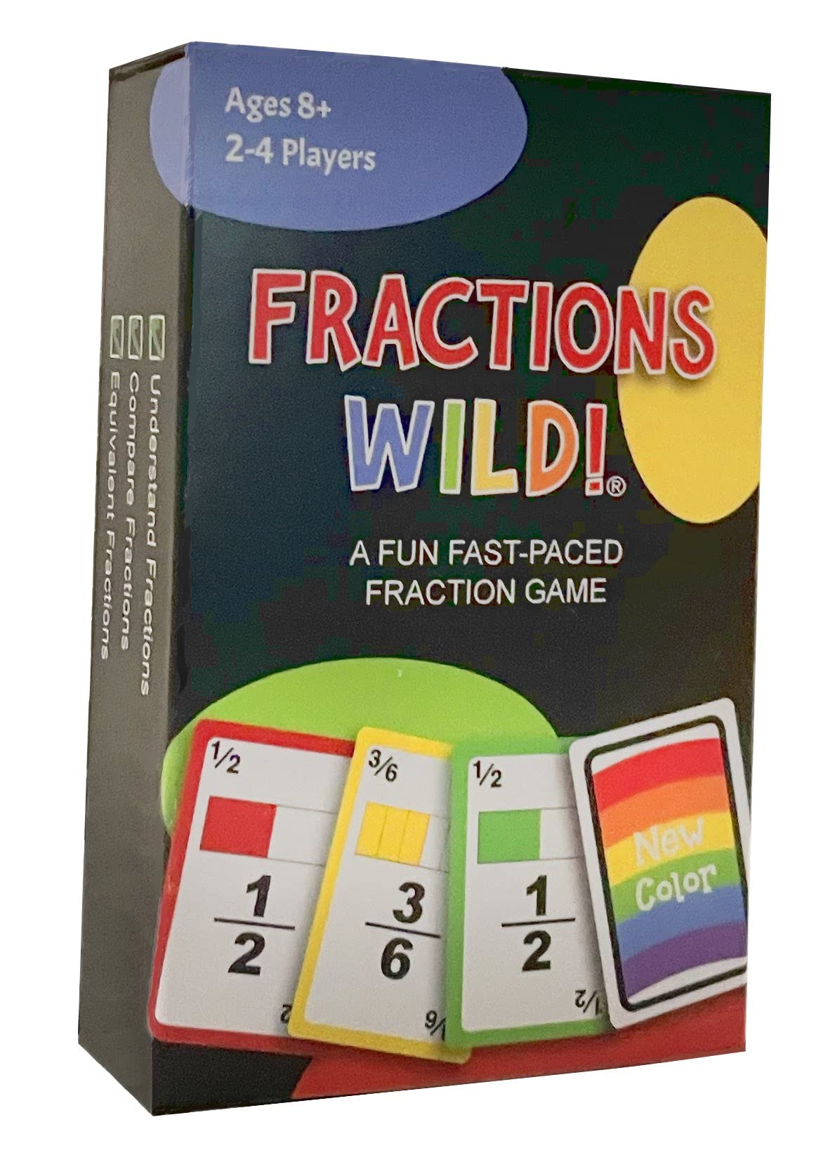 Fractions Wild - Match Fraction Number or Color to be The First to get rid of All Your Cards! Easy to Learn, Fun to pla Math Game for 3rd, 4th, 5th