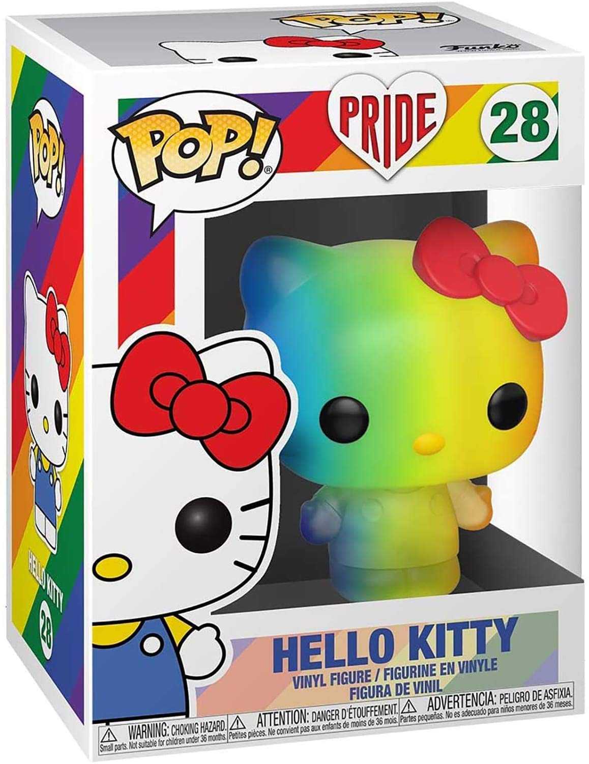 Funko Pop! Sanrio: Pride 2020 - Hello Kitty (Rainbow), Multicolor, 3.75 inches