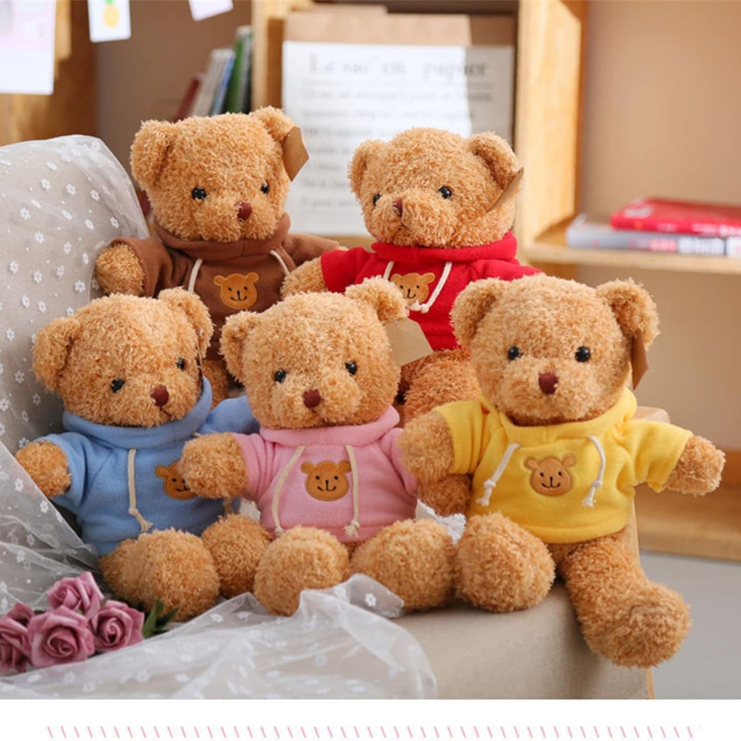 Sibupue Teddy Bear Stuffed Animals Soft Plush Cute Teddy Bear Doll for Boys Girls 11.8in (taidi Xiong lanse)
