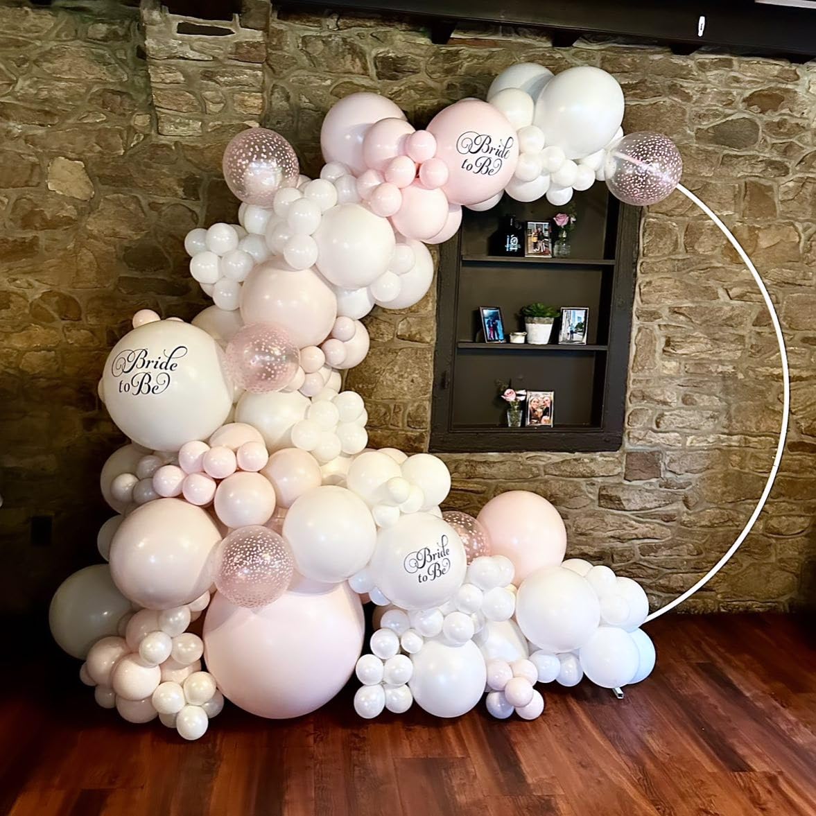 JZCZOEB White Double Stuffed Balloons Different Size 115Pcs 5/10/12/18" White Balloon Arch Garland kit for Birthday Baby Shower Bridal Shower Gender
