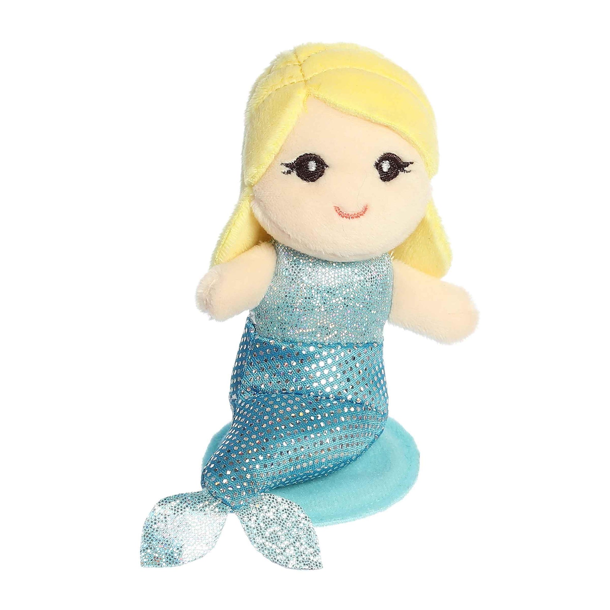 Aurora® Adorable Shoulderkins™ Aquamarine Mermaid™ Stuffed Animal - Fun Buddy that Can Go Everywhere with You - Perfect for Kids 3+ Years and Costumes