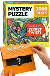 Odd Pieces Jigsaw Puzzles 1000 Pieces with Storytelling Comics, for Women, White Elephant, Mystery Puzzle for Adults & Kids - 19.7'' x 27.6''