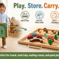 Imagine & Play Nature Explorer - 17 Piece Wooden Train Set with Foldable Carrying Board, Forest Animals & Bridge - Toddler Toys, Train Toys, Toys