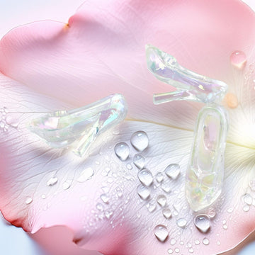 4pcs Acrylic Mini High Heels: Crystal Glass Slipper Style Shoes (1:12 Approx) for Dollhouse Fashion, DIY Jewelry, Collector Display