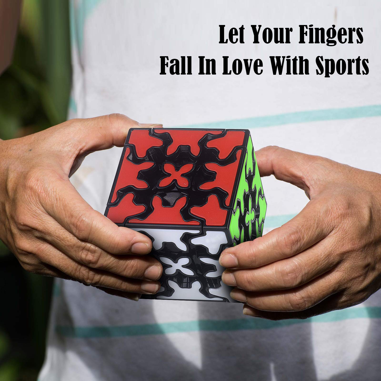 LOVK Magic Cube,Gear Cube,Speed Cube with 360-degree Rotating Three-Dimensional Gear Structure,Suitable for Brain Development Puzzle Games