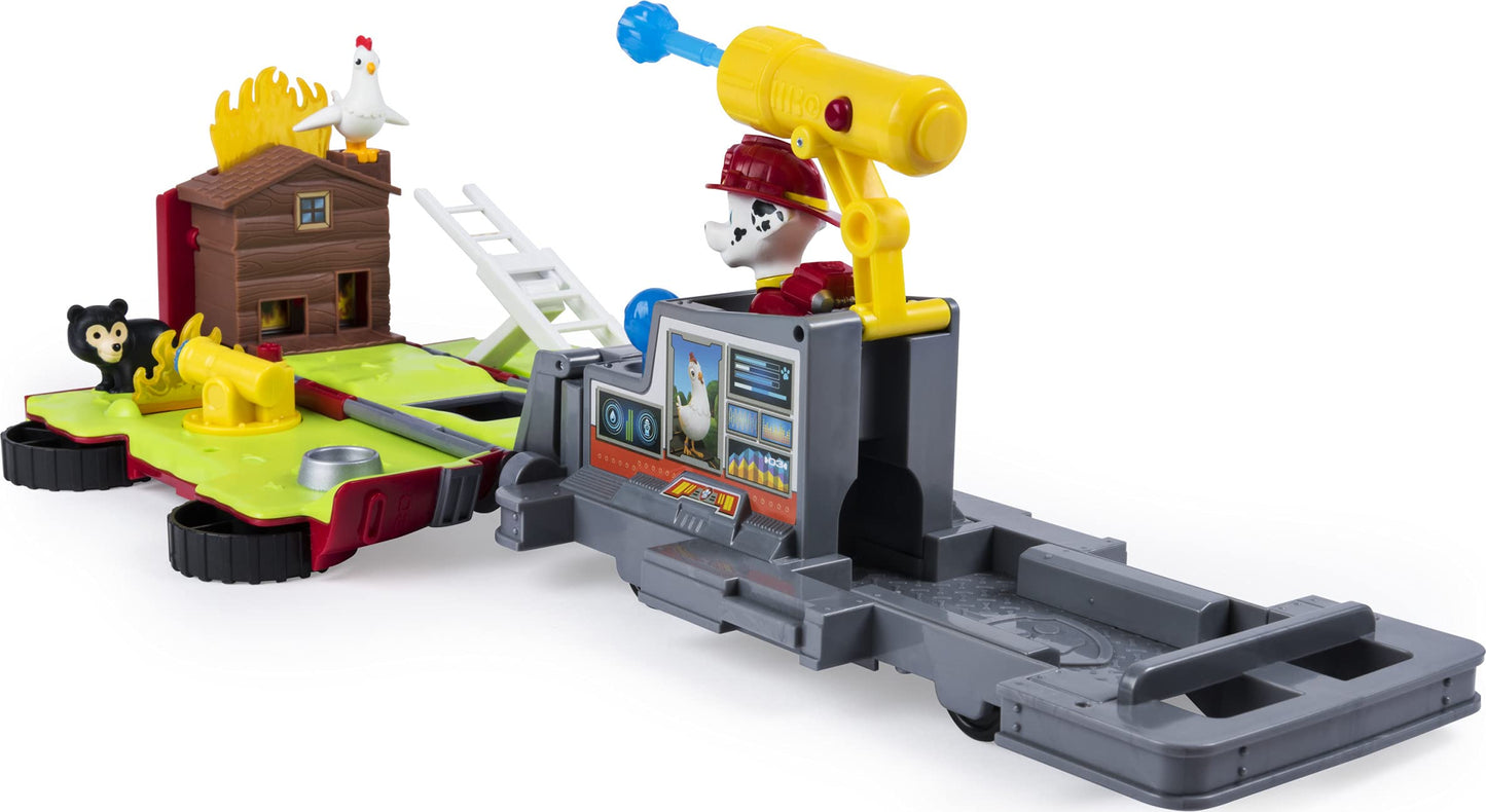 Paw Patrol, Marshall’s Ride ‘N’ Rescue, Transforming 2-in-1 Playset & Fire Truck, for Kids Aged 3 & Up