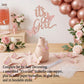 Double Sided Glitter “It’s a Girl” Cake Topper Set, Assembled Rose Gold Cake Topper for Baby Shower with 20 Pink Butterflies Cupcake Toppers, Party