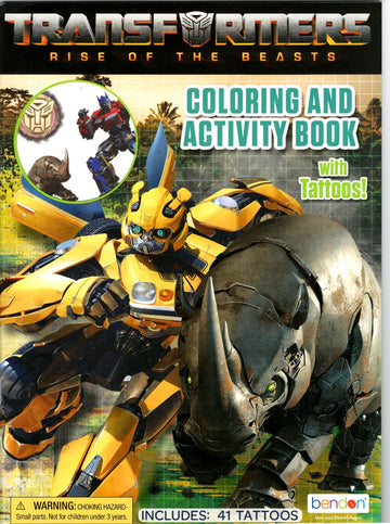 Bendon Transformers Coloring and Activity Set for Kids - Activity Book and Imagine Ink Featuring Optimus Prime, Bumblebee and Rescue Bots
