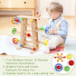 Wooden Wooden Race Track Toddler Toys for 1-3, Wood Car Ramp Racer Toy Vehicle Set with 4 Balls & 5 Race Tracks, Great Educational Montessori Toys