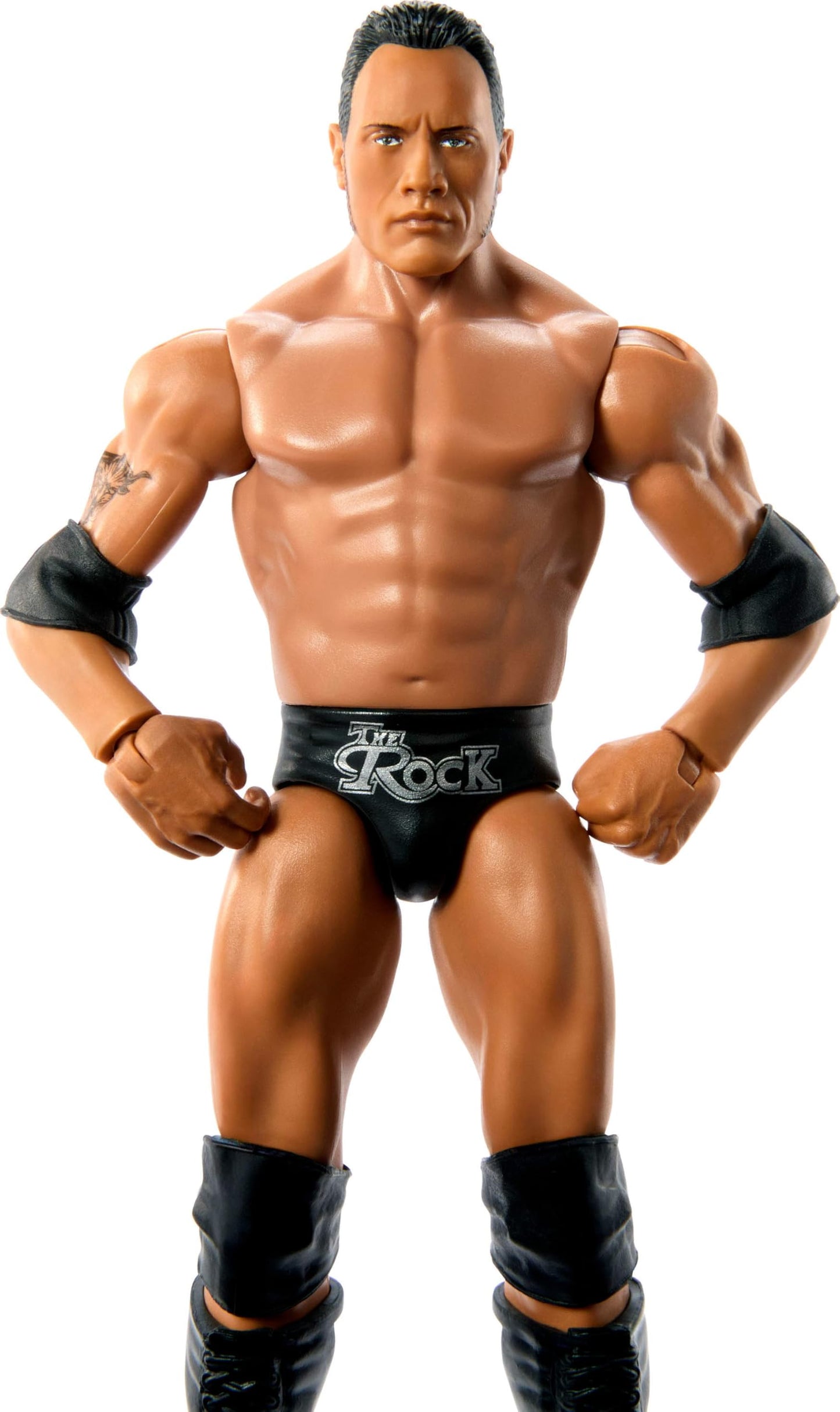 Mattel WWE Action Figure, 6-inch Collectible The Rock with 10 Articulation Points & Life-Like Look
