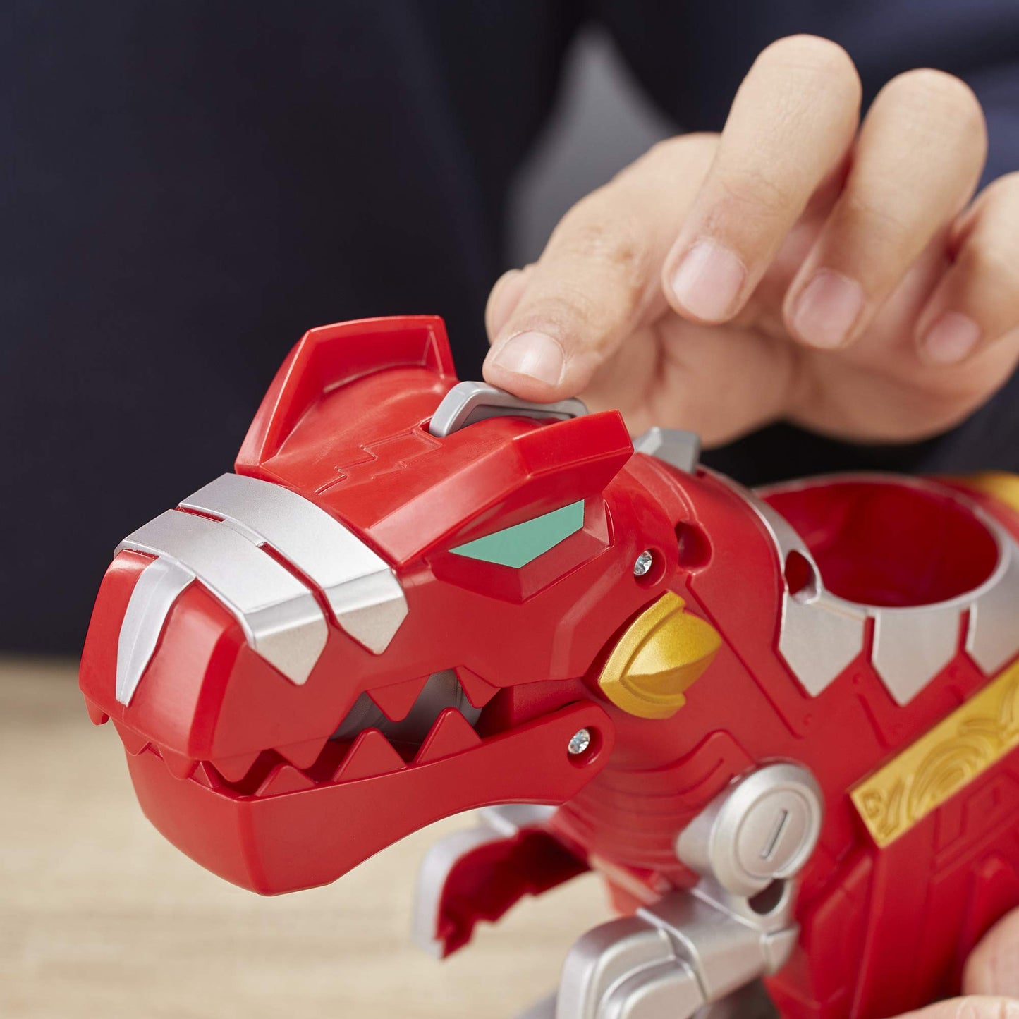 PlaySkool Heroes Power Rangers Red Ranger & T-Rex Zord 2 Pack, 3" Action Figure & Zord Set, Collectible Toys for Kids Ages 3 & Up