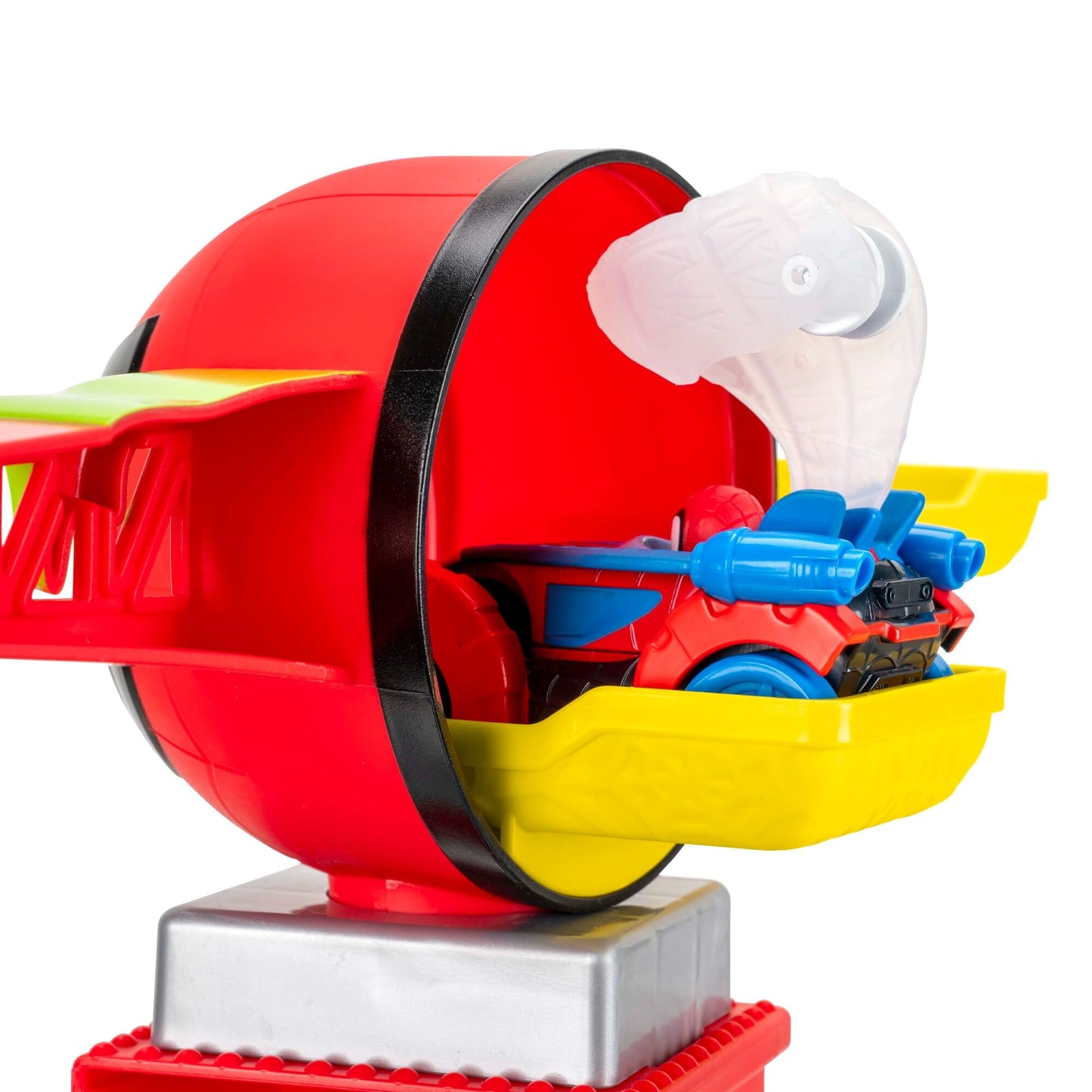 Marvel Spidey and His Amazing Friends Construction Zone Chaos Track Set - 2-Foot High Dual Race Track with Zip Line, Play Zones, and Exclusive