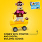 LEGO Classic Bricks and Wheels 11014 Building Kit, Includes a Toy Car, Train, Bus, Robot, Skateboarding Zebra, Race Car, Bunny in a Wheelchair,
