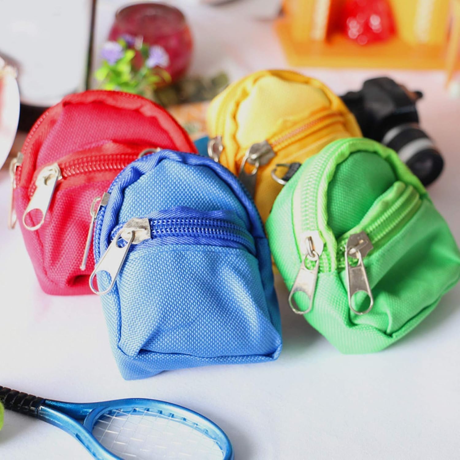 1Pc Red Mini Doll Backpack School Bag Model Dollhouse School Accessory for 1/6 Scale Dollhouse Dollhouse Décor,Simulation Mini School Bag