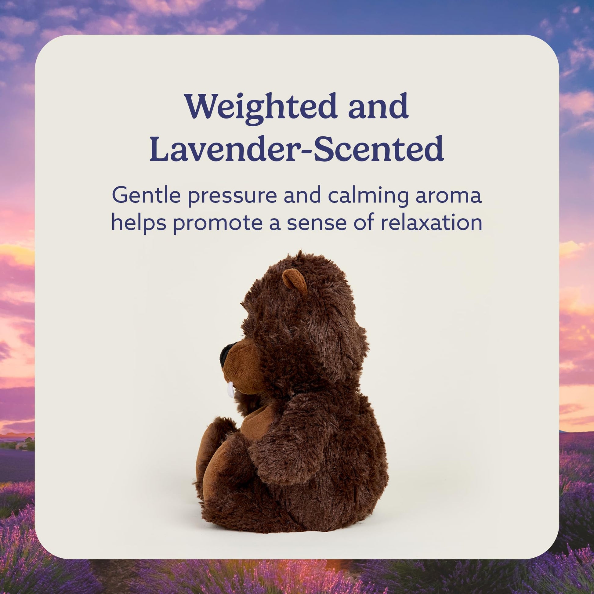 warmies Microwavable & Weighted Stuffed Animals, Beaver - Soothing Warmth Plushies - Lavender-Scented Weighted Plushie Comfort - Stuffies for Adults