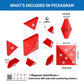 Pickagram Tangram 3D Magnetic Puzzle for Kids (8-12), Adults & Seniors | STEM Certified Fidget Puzzle - Magnetic Pattern Blocks for Cognitive