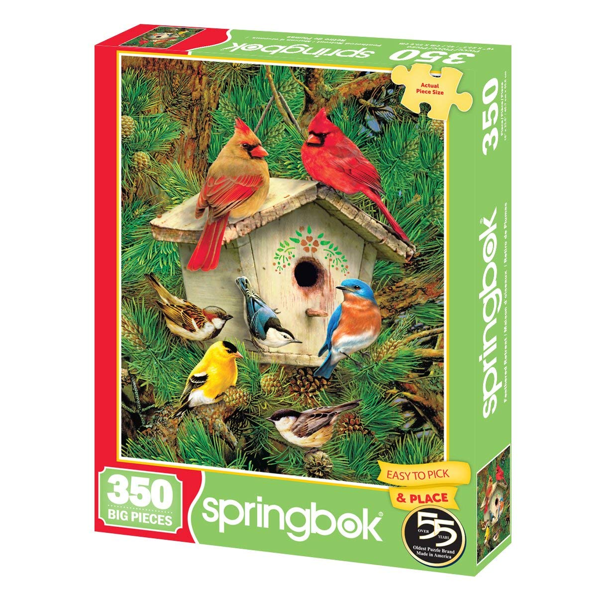 Springbok's 350 Piece Jigsaw Puzzle Feathered Retreat - Made in USA