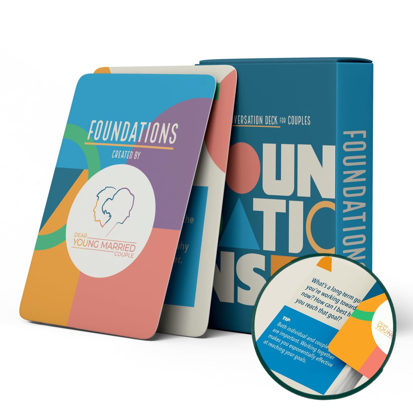 DEAR YOUNG MARRIED COUPLE Foundations - Conversation Cards for Couples - Relationship Card Game to Deepen Connection & Communication, Date Night Game