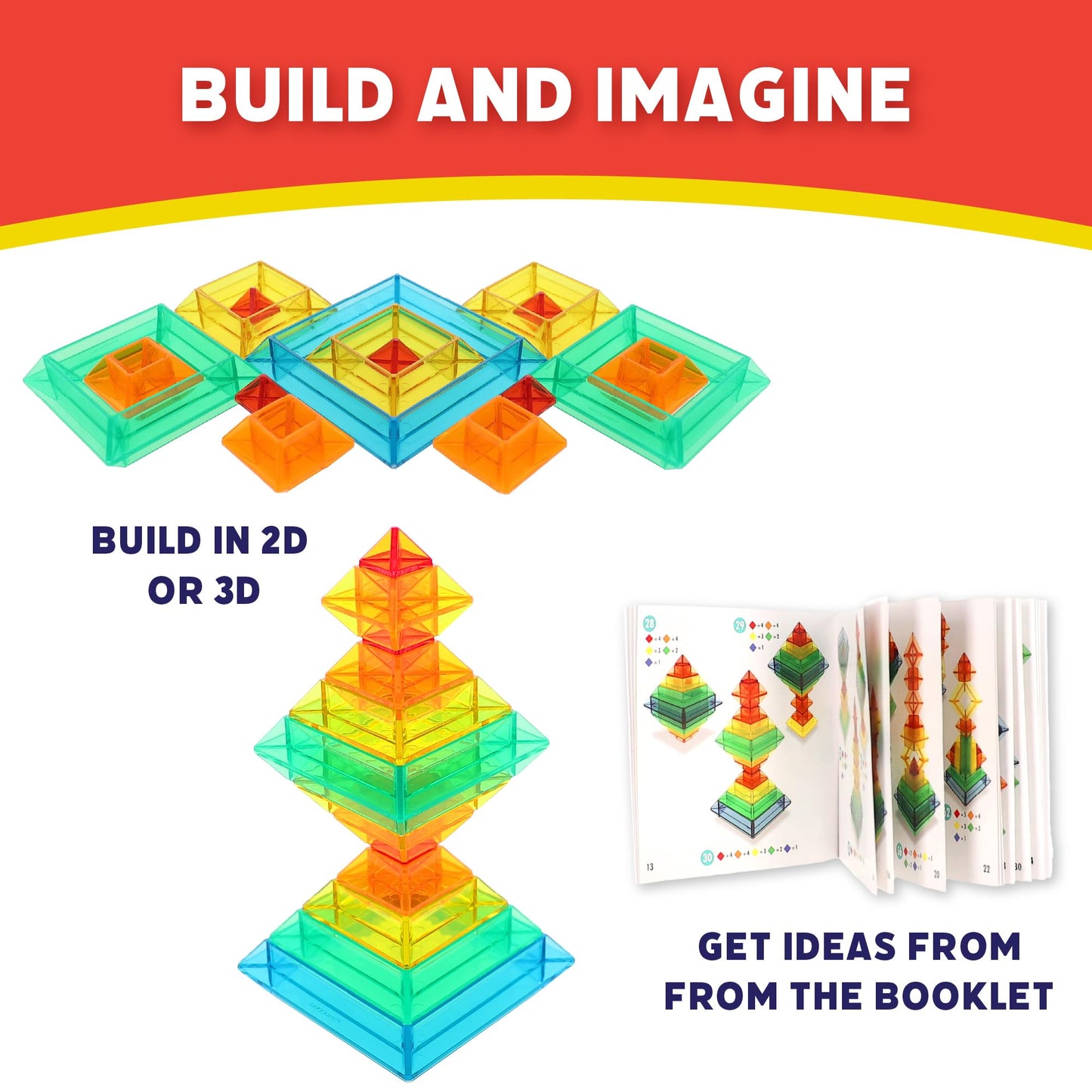 Popular Playthings Sakkaro Geometry Play Stacking Toy, Stem Learning Gift