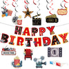 Movie Night Decorations, Movie Night Supplies, Happy Birthday Banner Hanging Swirls Movie Theme Party Decorations for Birthday Party Film Backdrop
