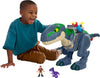Fisher-Price Imaginext Jurassic World Rebirth Dinosaur Playset, Ultimate Action Chomp T. rex 18-inch Dino Toy with Lights, Sounds, Motion & 2 3-inch