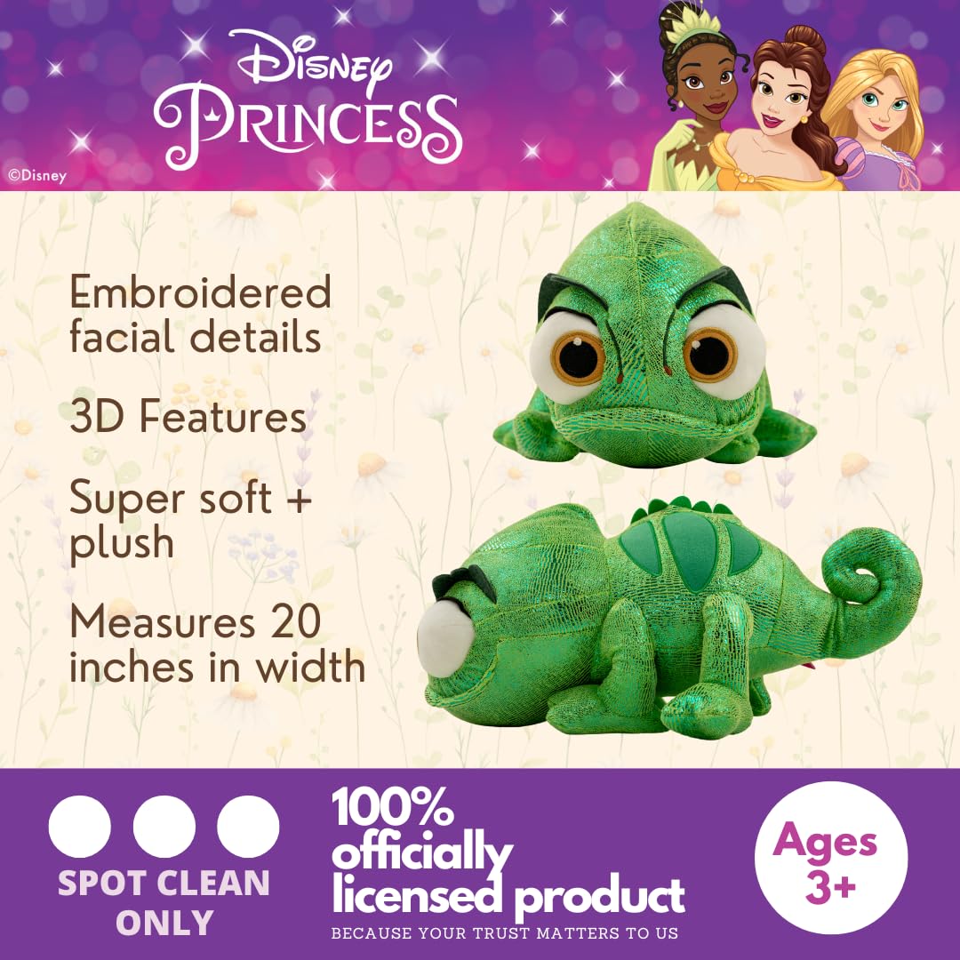 Disney Princess Tangled Rapunzel Pascal The Chameleon, Bedding Super Soft Plush Cuddle Pillow Buddy, (Officially Licensed Product) By Franco
