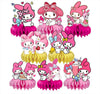 8Pcs Melody Honeycomb Table Centerpiece, Melody Birthday Party Supplies Table Decorations for Kids Party Decorations