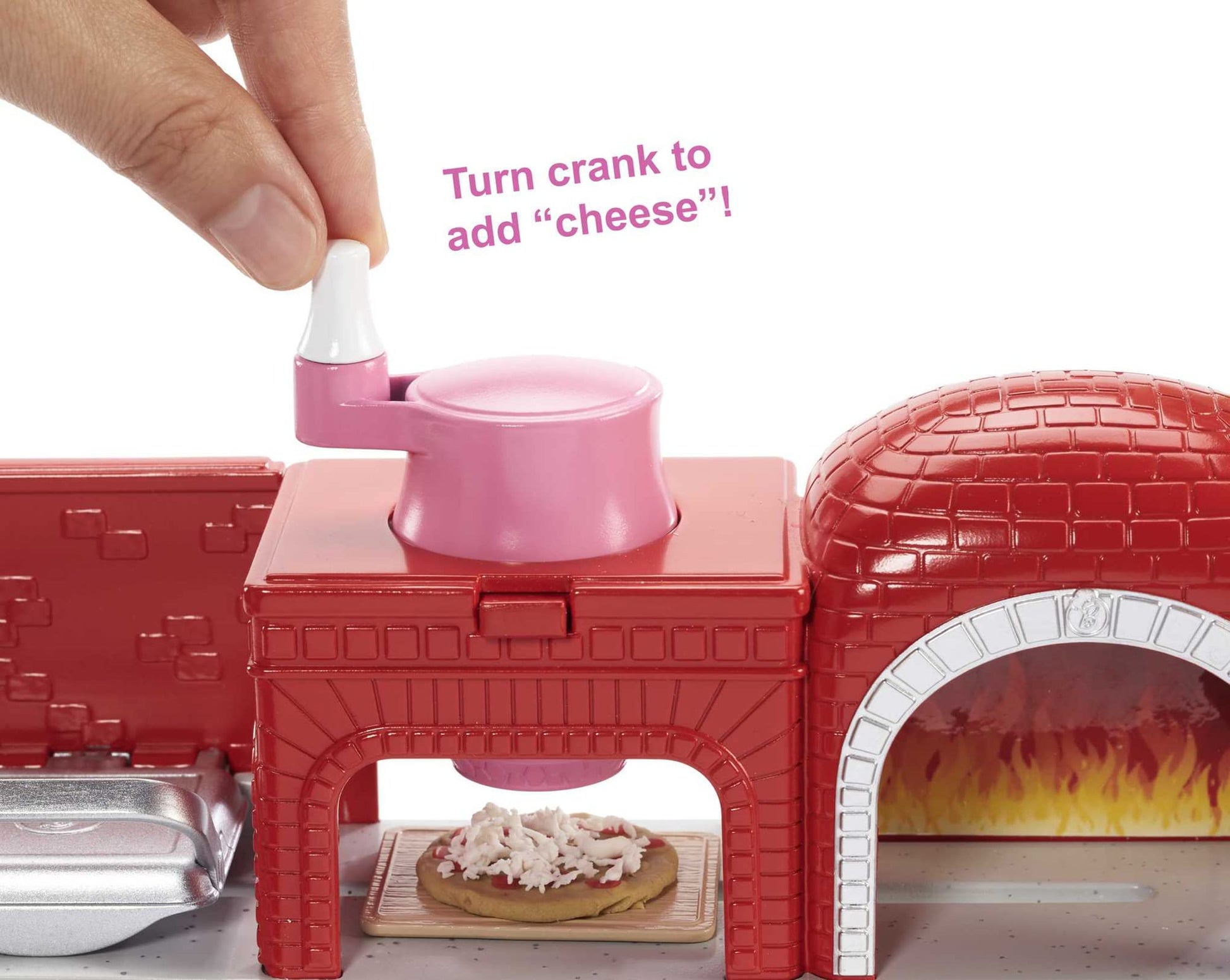 Barbie Careers Playset, Blonde Pizza Chef Doll with Toy Oven & Counter with Sliding Conveyer Belt, Molds, 3 Dough Colors & Accessories