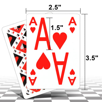 2 Pack Large Print Playing Cards - Low Vision Easy to Read Deck, Large Font Poker Cards for Seniors & Visually Impaired Adults, Large Print Playing