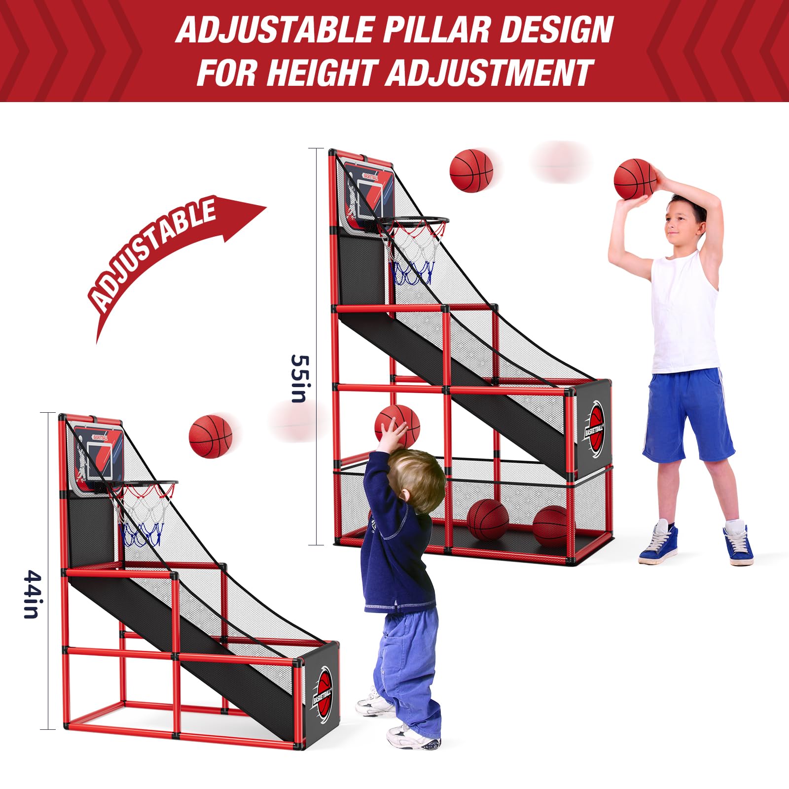 HYES Basketball Arcade Game Indoor, Outdoor Kids Basketball Hoop