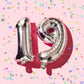 16" Silver 0-9 Number Balloons Foil Balloons Mylar Balloons for Party Decorations Party Supplies