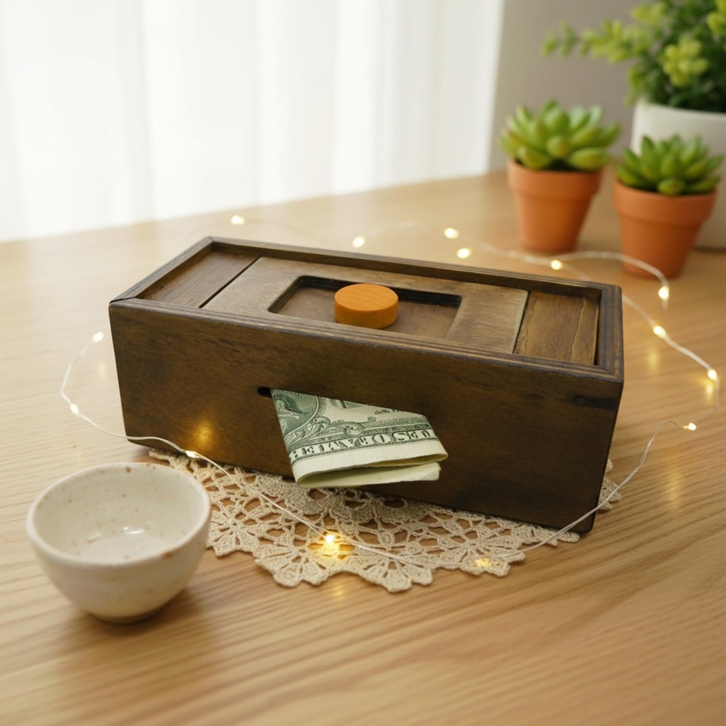 Discovery Enigma Secret Puzzle Box Money and Gift Card Holder Trick Lock