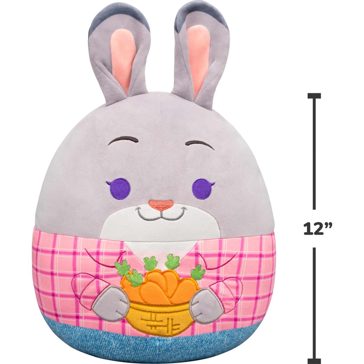 Squishmallows Original 12in Disney Judy Hopps with Carrots - Official Jazwares Plush (Medium-Sized)
