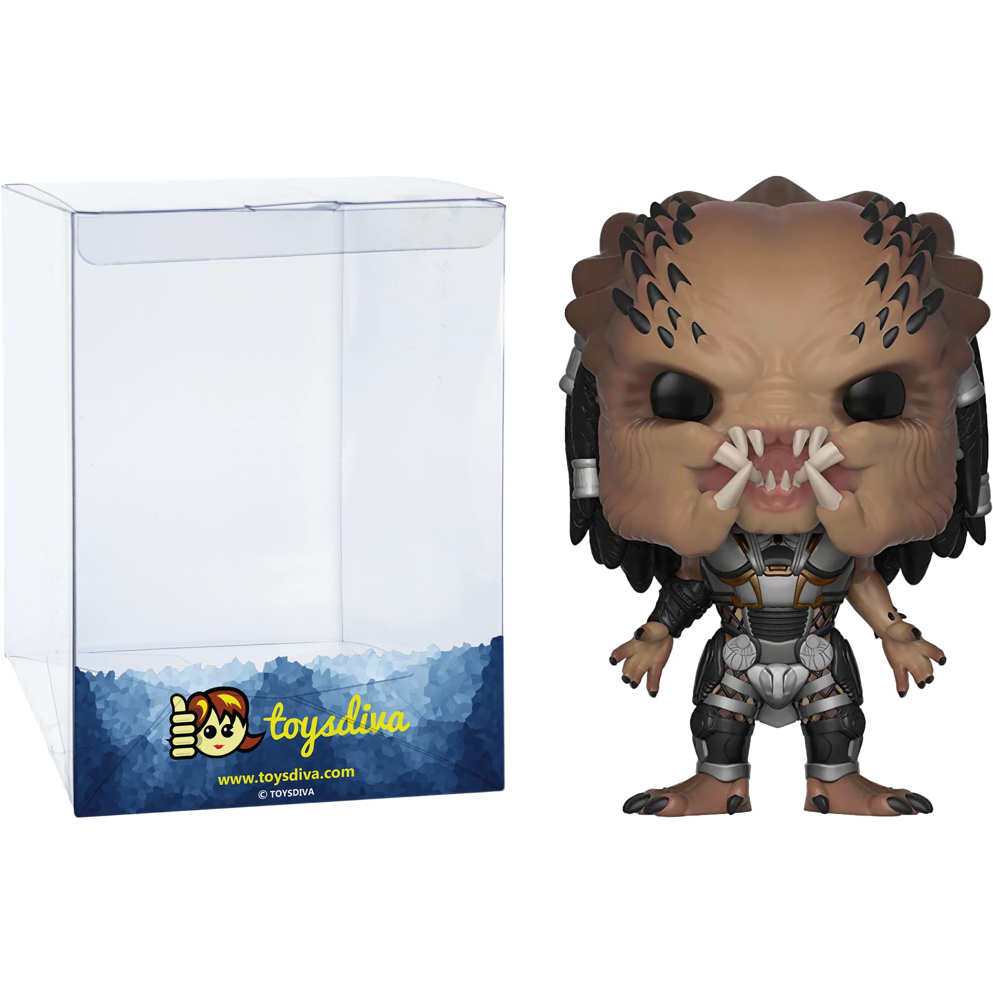 Funko Fugitive Predator (Chase): P o p ! Movies Vinyl Figurine Bundle with 1 Compatible 'ToysDiva' Graphic Protector (620-31299 - B/A)