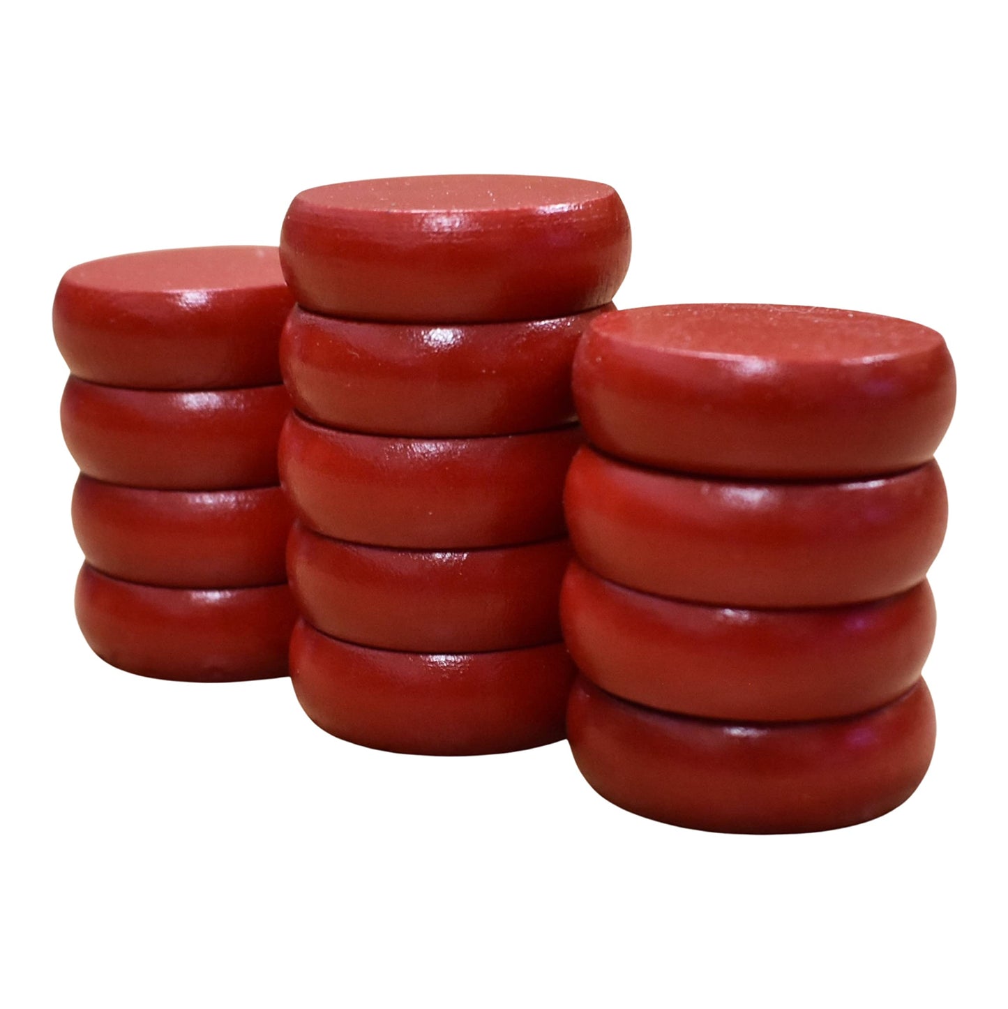 26 Red and Blue Crokinole Discs - Full Set (Large Discs - 1 1/4 Inch Diameter (3.2cm))