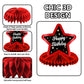 Happy 29th Birthday Red and Black Table Honeycomb Centerpieces Balloons Theme Decor Table Decorations Table Toppers for Girls Women Princess 29 Years