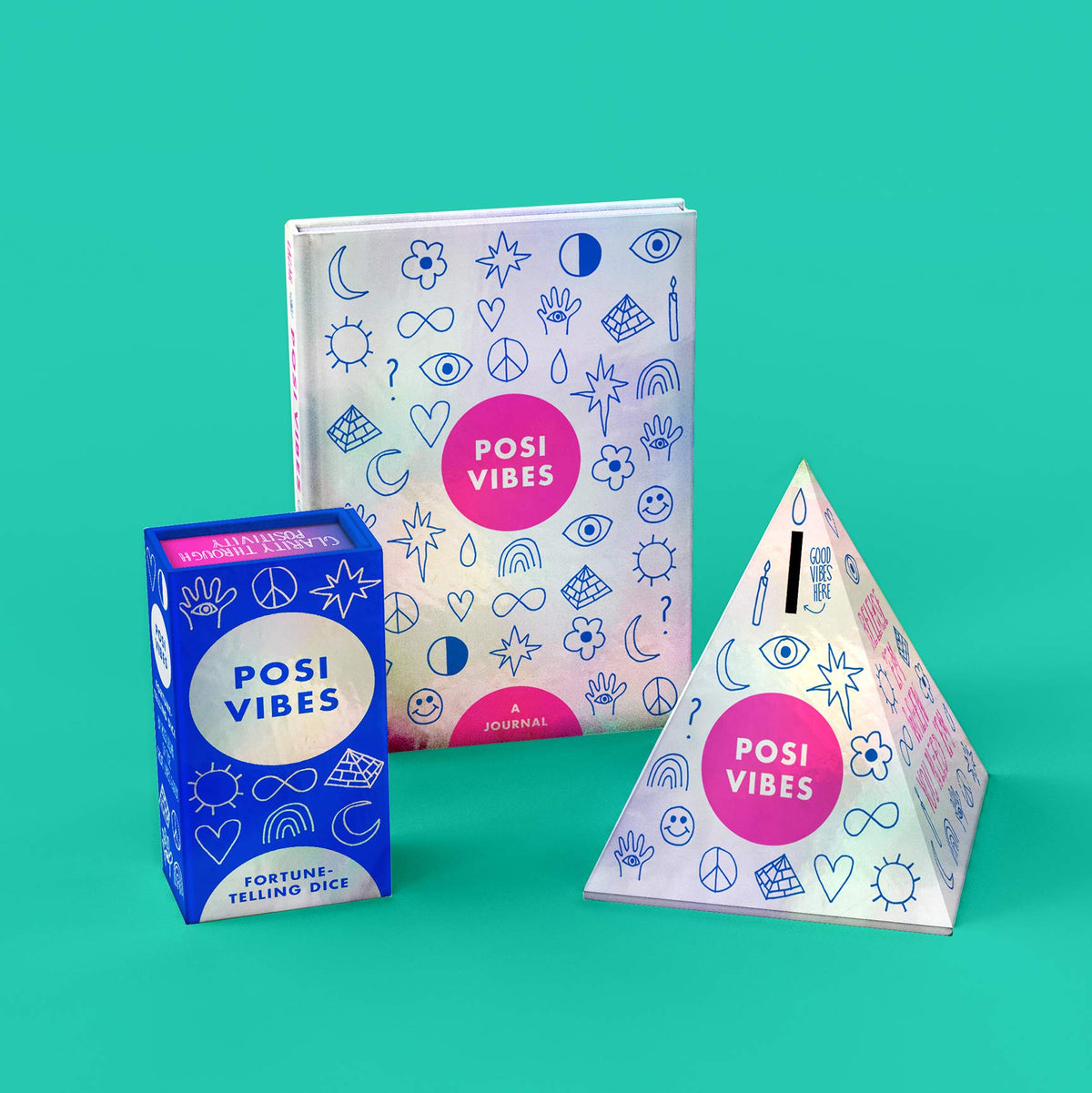 Chronicle Books Posi Vibes Fortune-Telling Dice, Multicolor