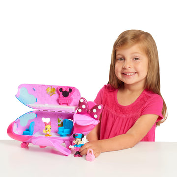 Disney Junior Minnie Mouse Bow-Liner Jet Toy Figures and Playset, Kids Toys for Ages 3 Up by Just Play
